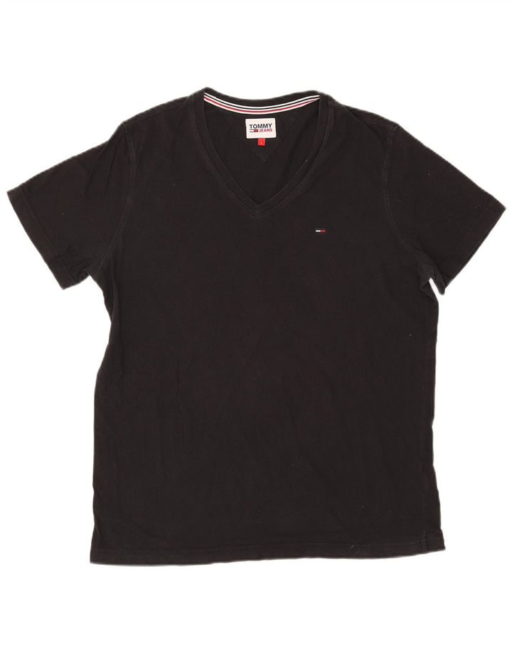 T-shirt męski Tommy Hilfiger, duży, czarny, bawełniany
