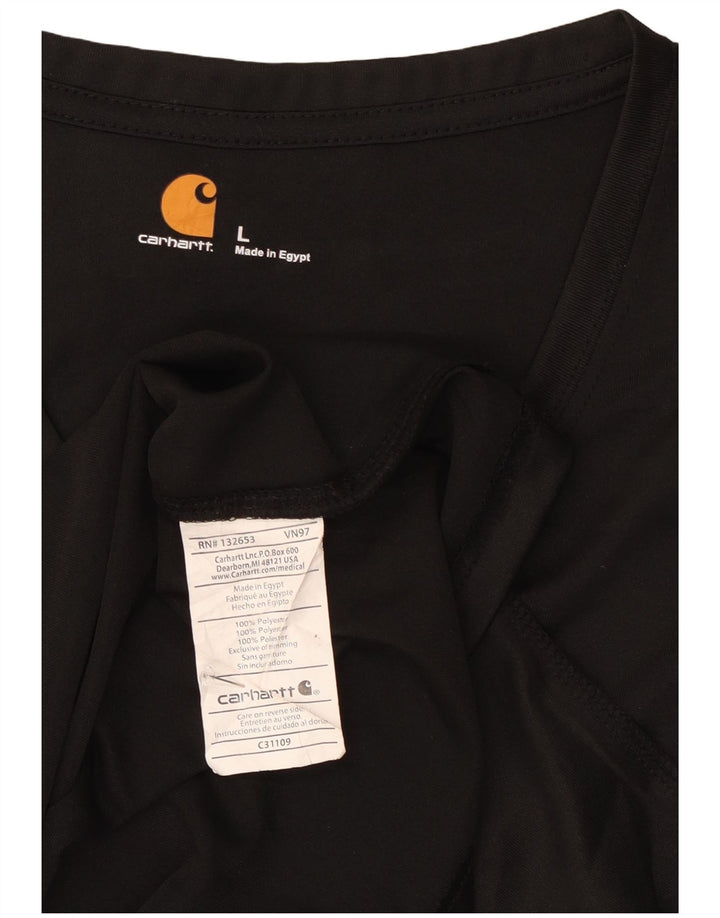Damski top Carhartt z długim rękawem UK 16, duży, czarny poliester