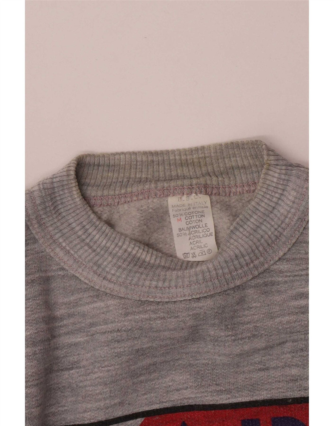 Damska bluza z grafiką w stylu vintage, UK 14, średni szary, blok kolorów