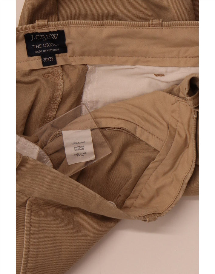 J. CREW Męskie spodnie Chino The Driggs Slim W30 L32 Beżowa bawełna