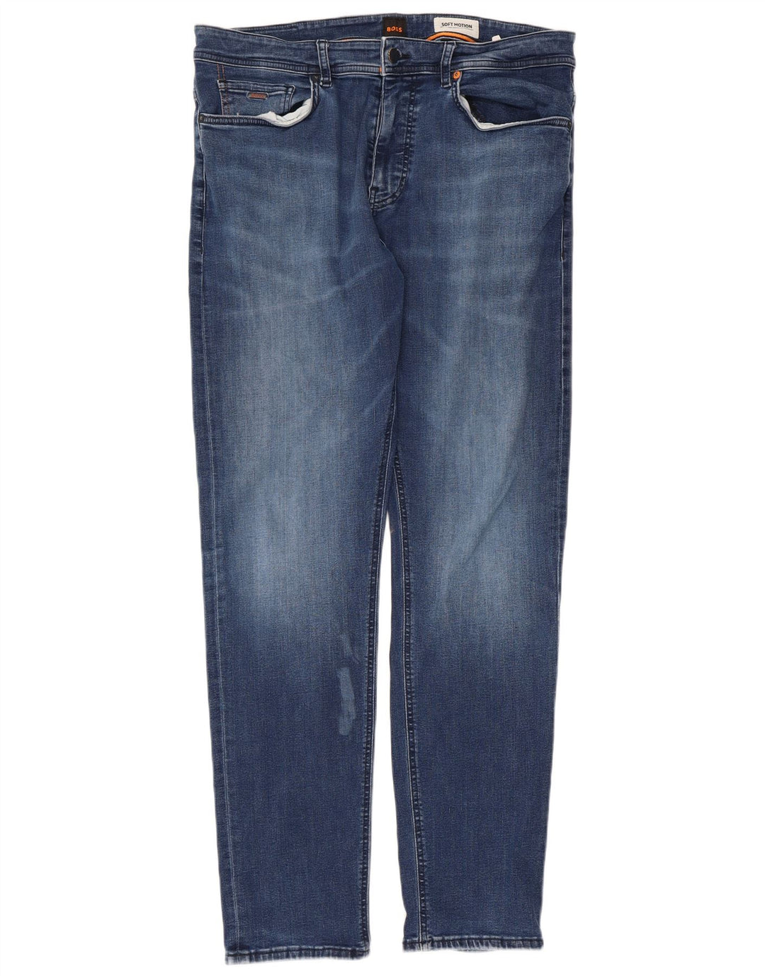 Damskie dżinsy Hugo Boss Soft Motion Slim W36 L34 Niebieska bawełna