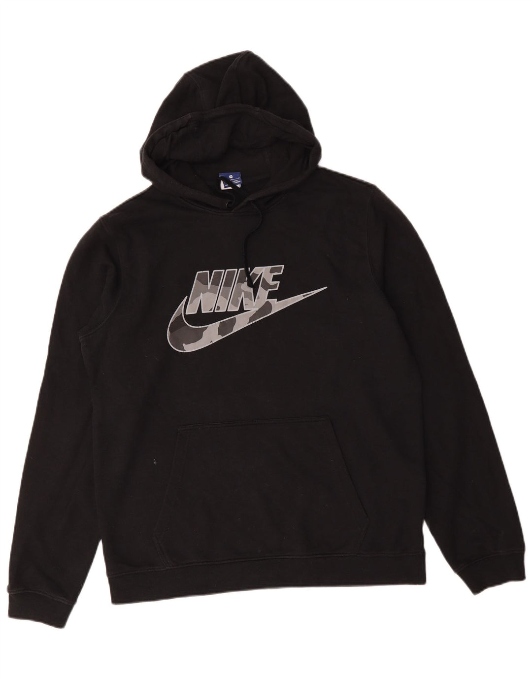 Męski sweter z kapturem Nike z grafiką, średni czarny, bawełniany