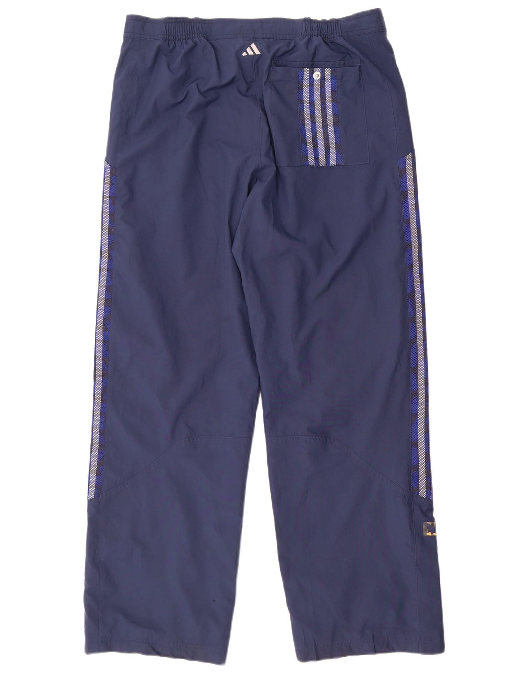 Męskie wodoodporne spodnie Adidas, duże, granatowe, z poliestru