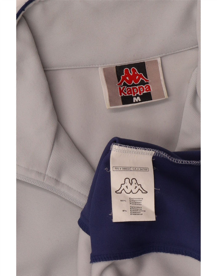 Męska kurtka dresowa Kappa, średnia niebieska, poliester z blokami kolorów