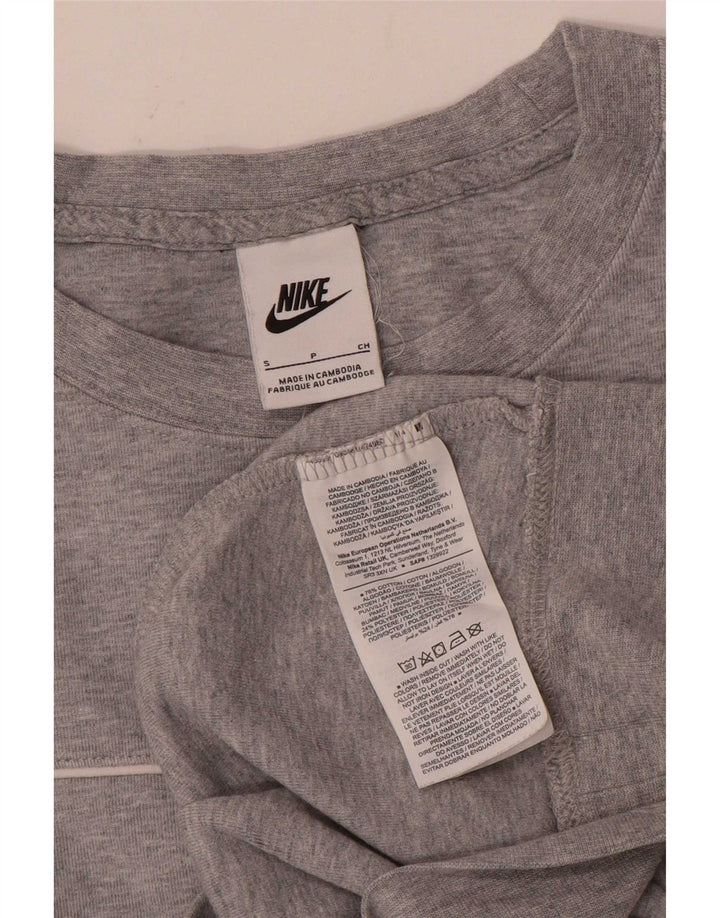 Damska bluza oversize Nike UK 10, mała, szara, nakrapiana bawełna