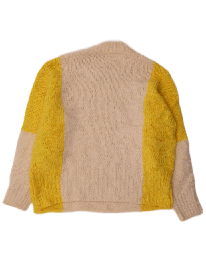 Marks & Spencer Damski sweter z golfem UK 10, mały, w kolorze złamanej bieli
