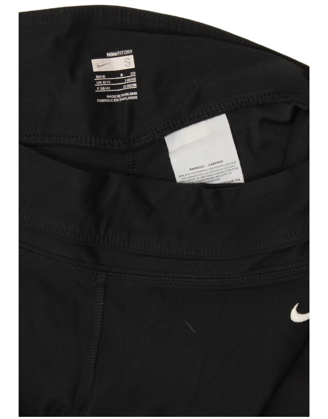 Damskie spodnie dresowe Nike Capri UK 8/10, małe, czarne, poliestrowe