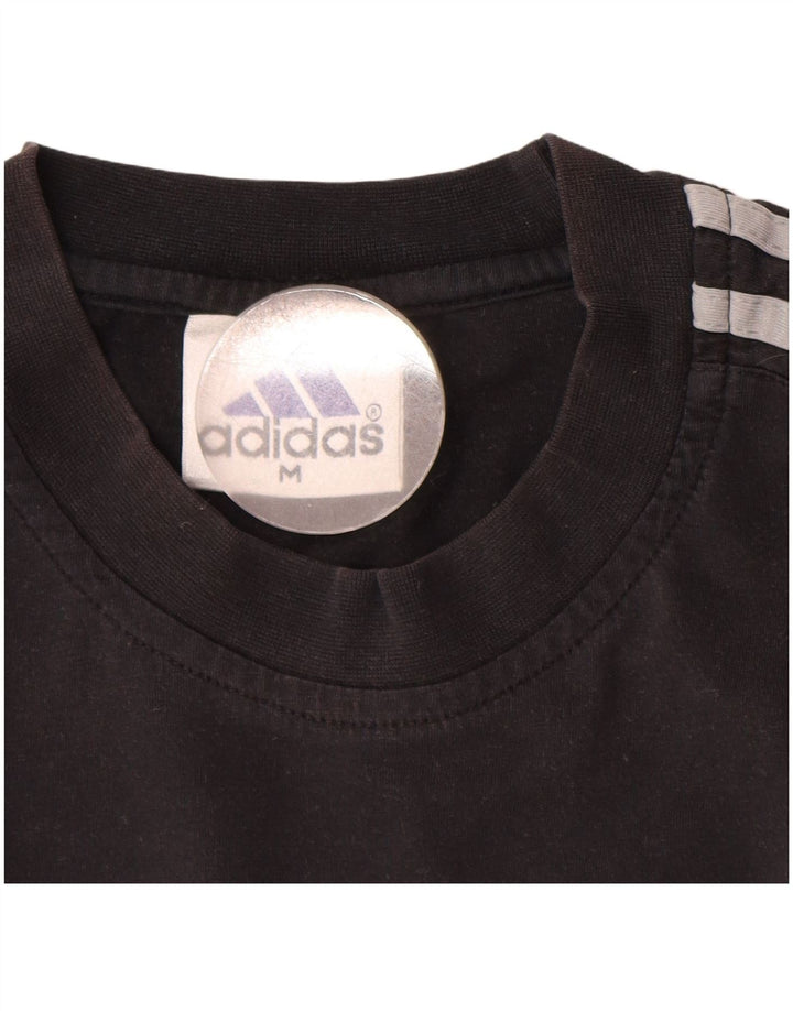 Adidas Męski T-shirt Top Średni Czarny Bawełniany