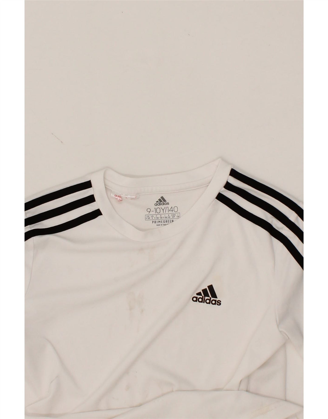 ADIDAS Boys Aeroready T-Shirt Top 9-10 Years White Polyester Vintage Adidas and Second-Hand Adidas from Messina Hembry 