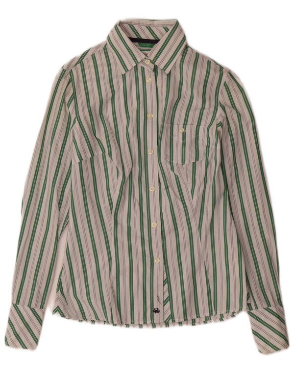 Koszula damska Benetton UK 6 XS, bawełniana w białe paski