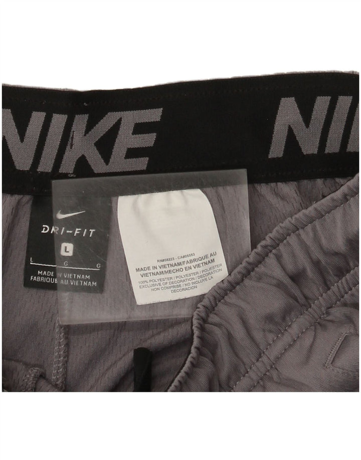 Męskie spodenki sportowe Nike Dri Fit Graphic, duże, szare, poliestrowe