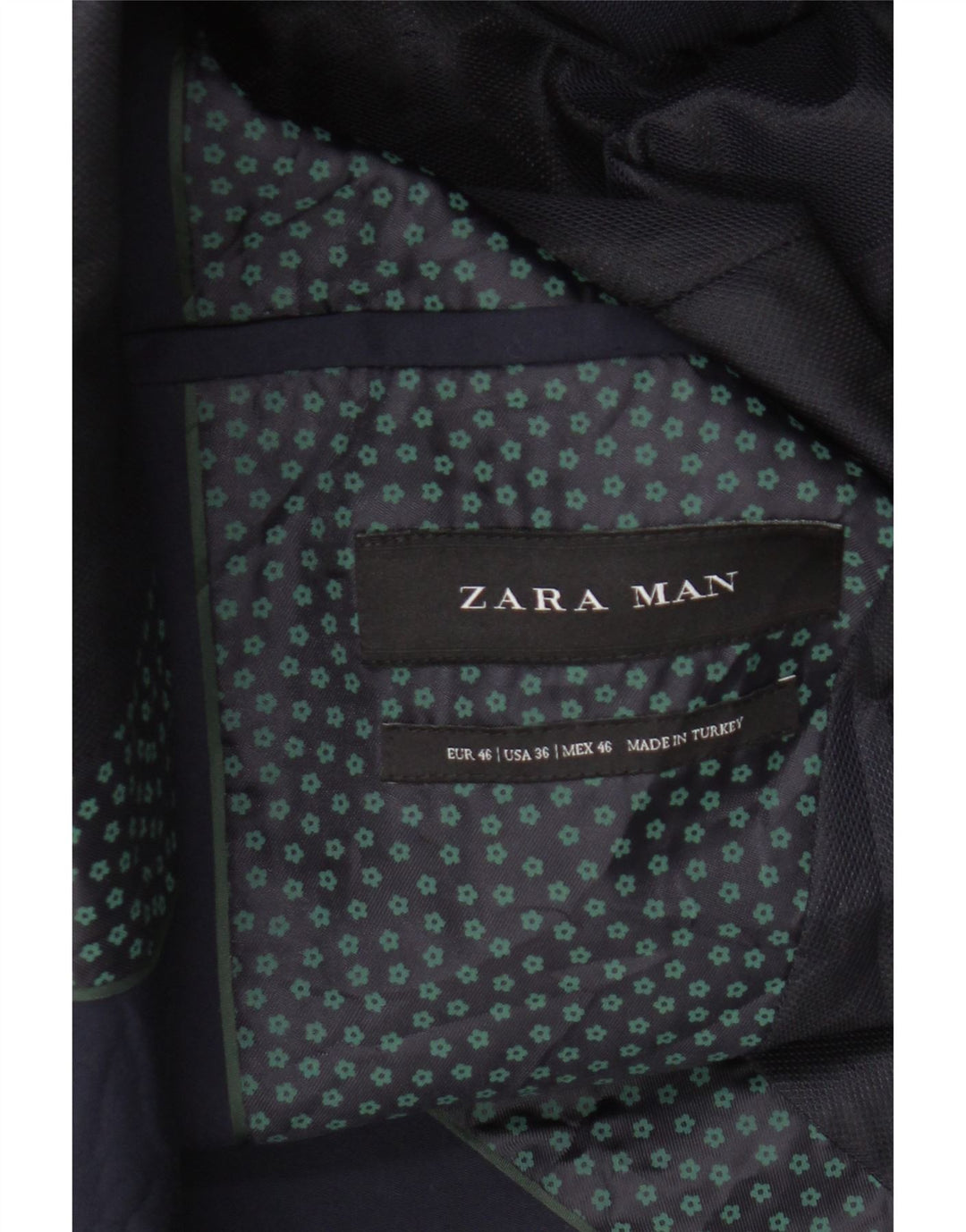 Zara Męska marynarka zapinana na 2 guziki EU 46, mała, granatowa