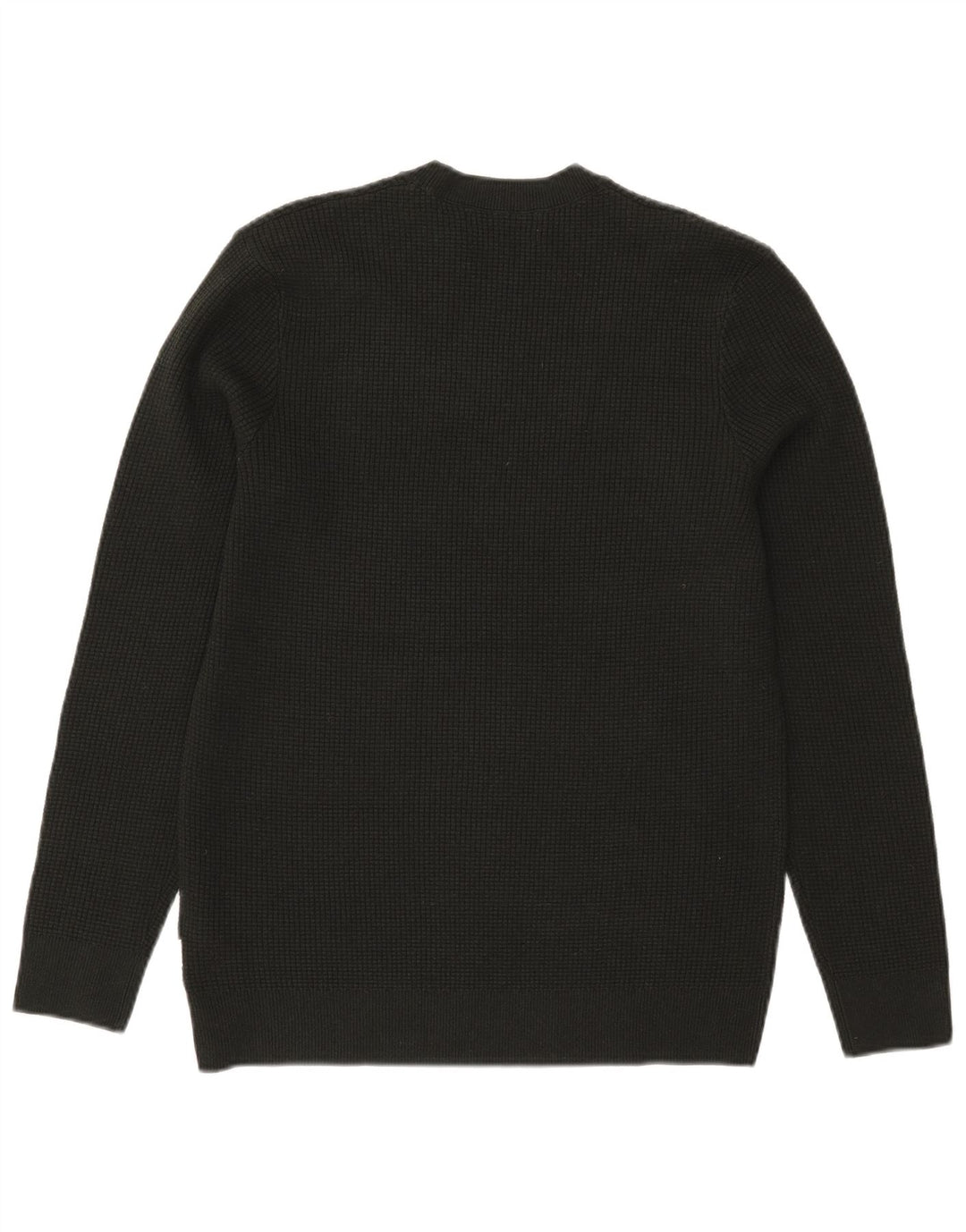 Marks & Spencer Męski sweter z okrągłym dekoltem, mały, khaki, poliester