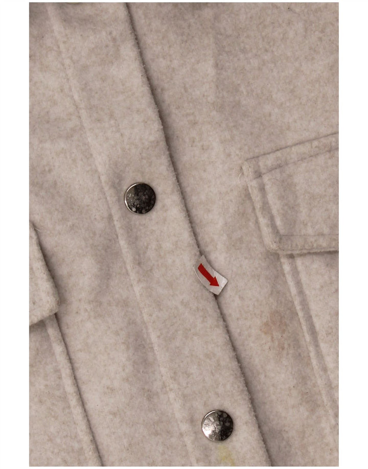 Damska koszula polarowa oversize Zara Shacket UK 16, duża, szara, poliester