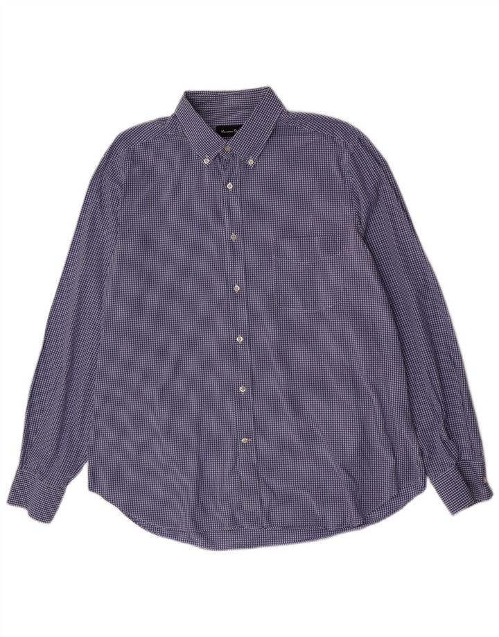 Koszula męska Massimo Dutti 2XL, niebieska bawełniana kratka