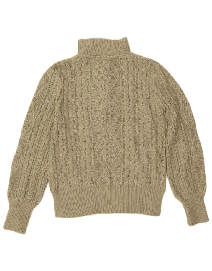 Damski sweter z zamkiem FAT FACE UK 8 Small Khaki Argyle/Diament