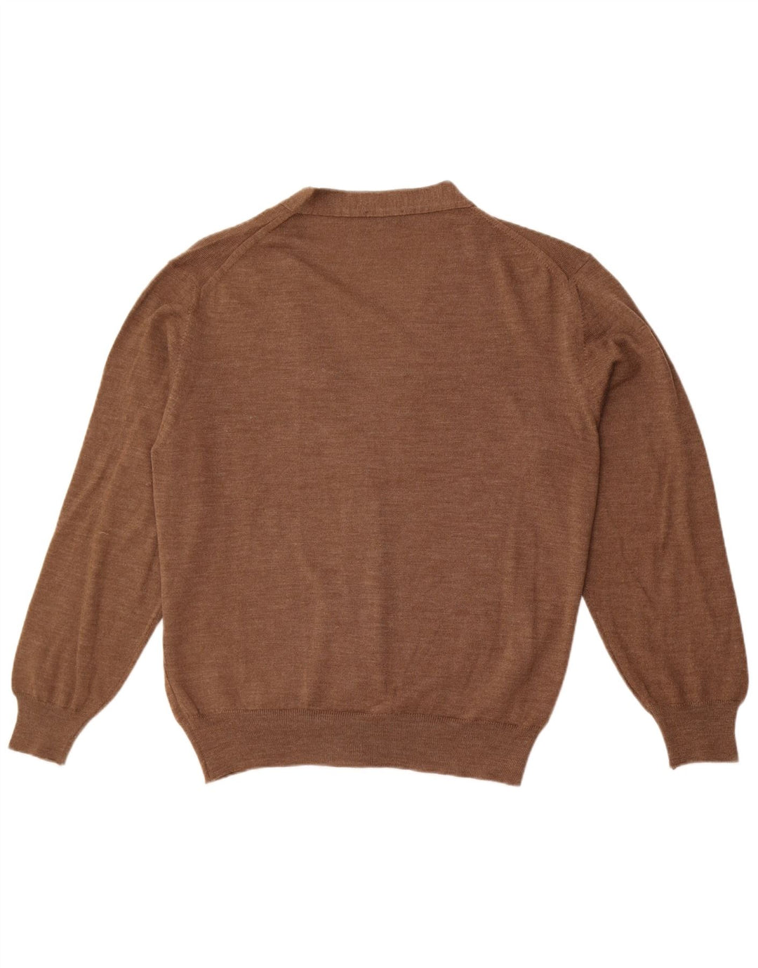 Sweter damski w stylu vintage, brytyjski 14, duży, brązowy, wełniany