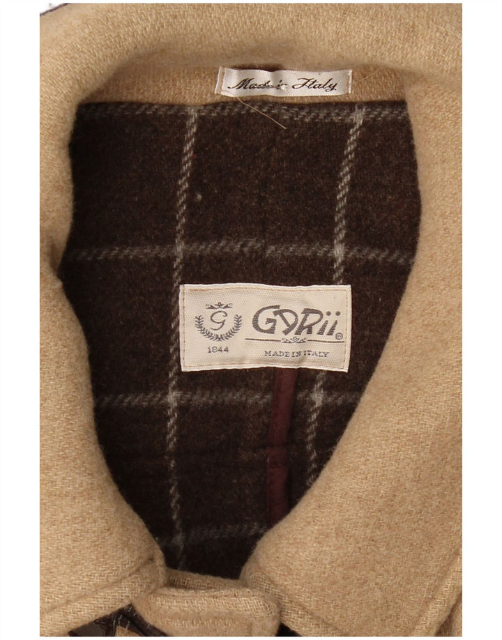 VINTAGE Damski płaszcz oversize z kapturem UK 18 XL, beżowy