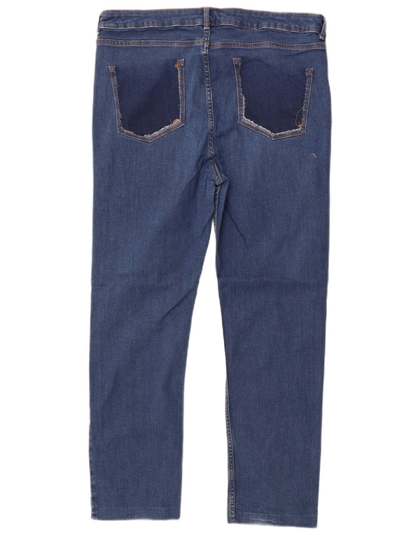 Marks & Spencer Damskie proste dżinsy UK 18 XL W36 L28 Niebieskie bawełniane