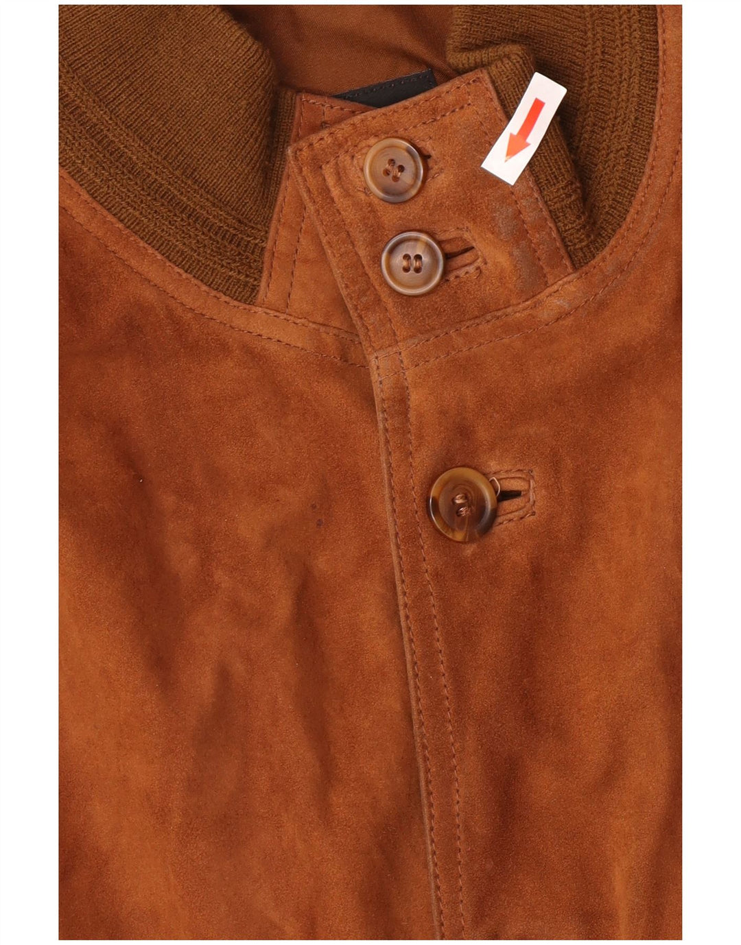 Vintage męska zamszowa kurtka bomber IT 52 XL brązowa skórzana retro