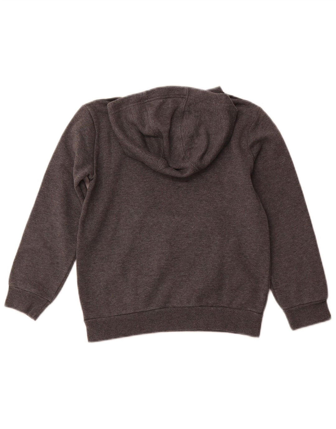 Chłopięcy sweter z kapturem ADIDAS z grafiką, 7-8 lat, szara bawełna