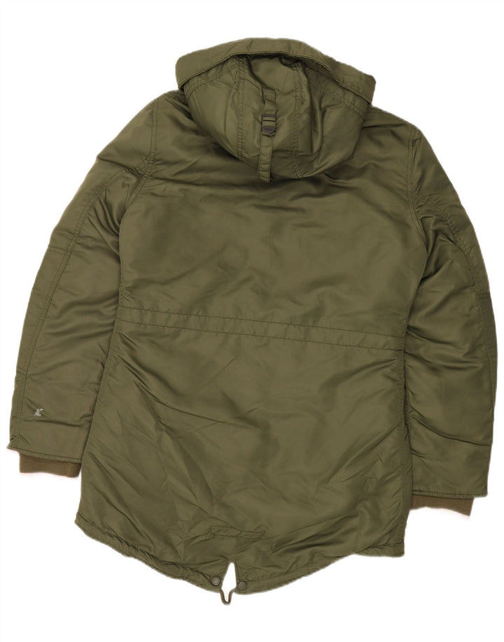 Damska kurtka parka z kapturem SUPERDRY UK 14, średni nylon khaki