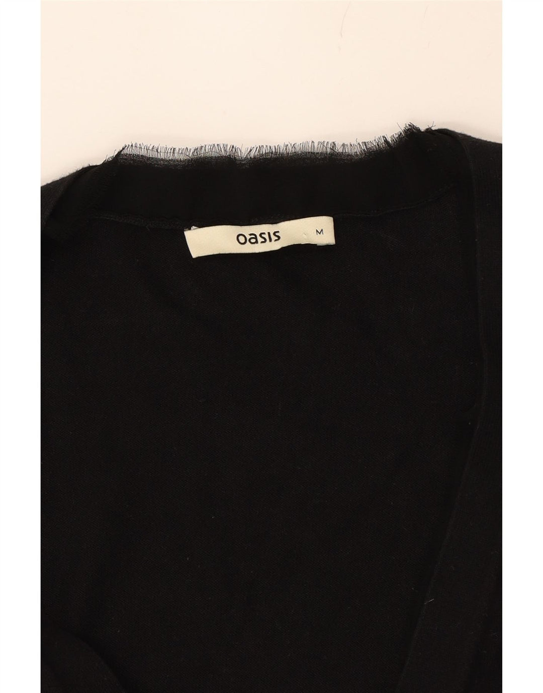 OASIS Womens Longline Cardigan Sweater UK 12 Medium Black Cotton Vintage Oasis and Second-Hand Oasis from Messina Hembry 