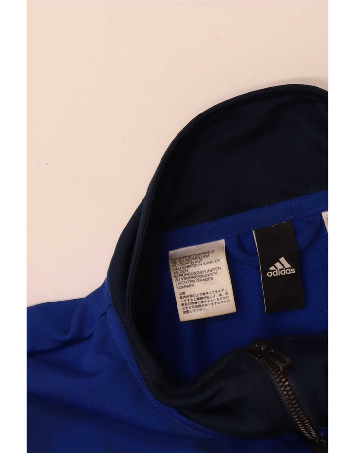 Męska kurtka dresowa Adidas, duża, granatowa, z blokami kolorów