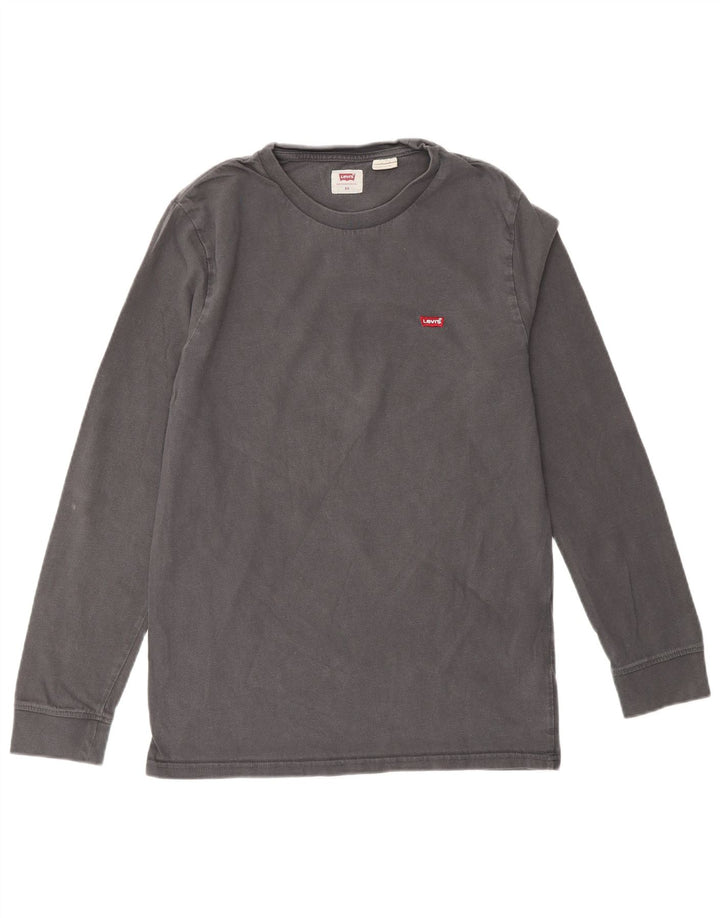 Damski top LEVI'S z długim rękawem, UK 6 XS, szara bawełna