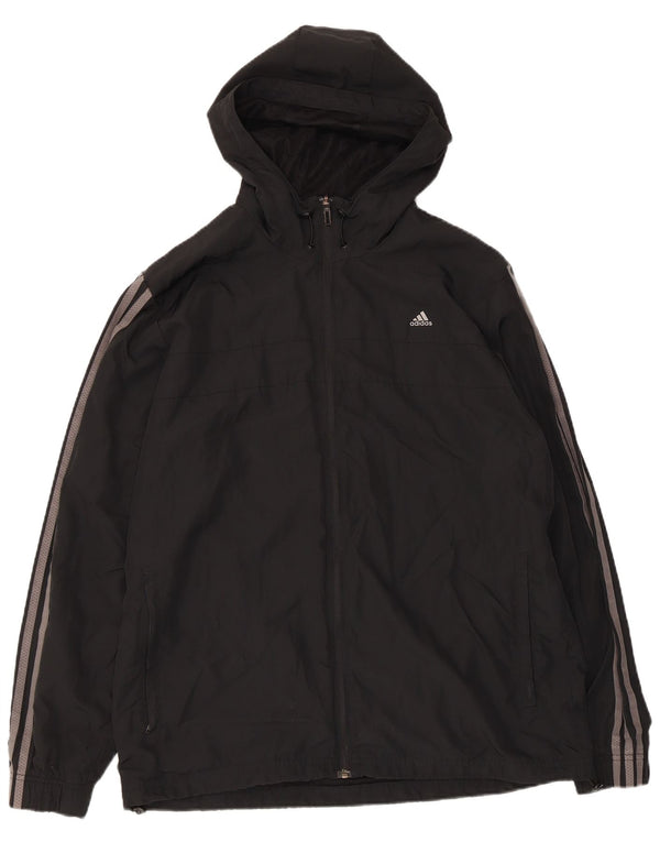 Adidas Męska kurtka dresowa z kapturem Climalite UK 42/44 duża czarna