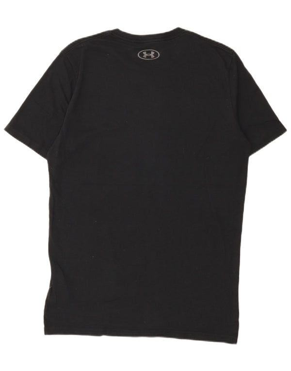 Męski T-shirt z grafiką Under Armour Heat Gear, mały, czarny, bawełniany