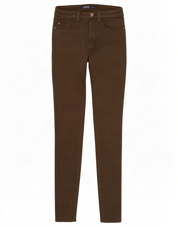Damskie jeansy skinny Zara EU 34 2XS W24 L29, bawełna khaki