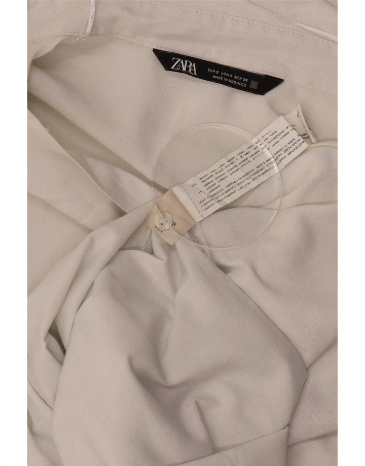 Damska koszula oversize Zara UK 10 Small, biała, bawełniana