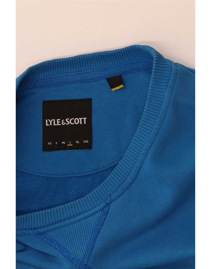 Męska bluza dresowa Lyle & Scott, duża, niebieska, bawełniana