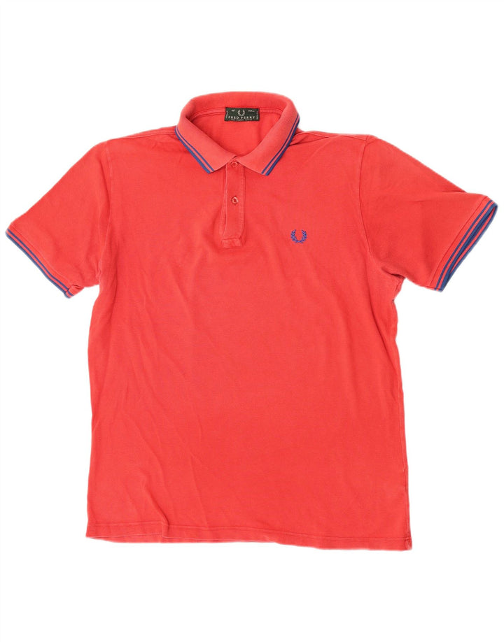 Męska koszulka polo Fred Perry, bawełniana, w kolorze średnio czerwonym