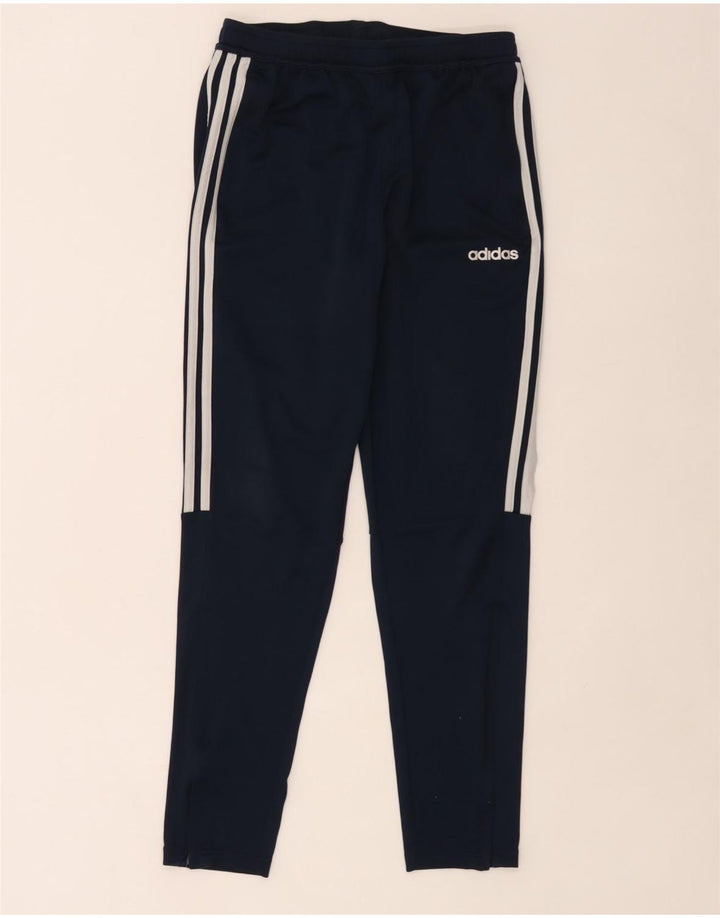 Męskie spodnie dresowe Adidas Climalite, średni granatowy poliester