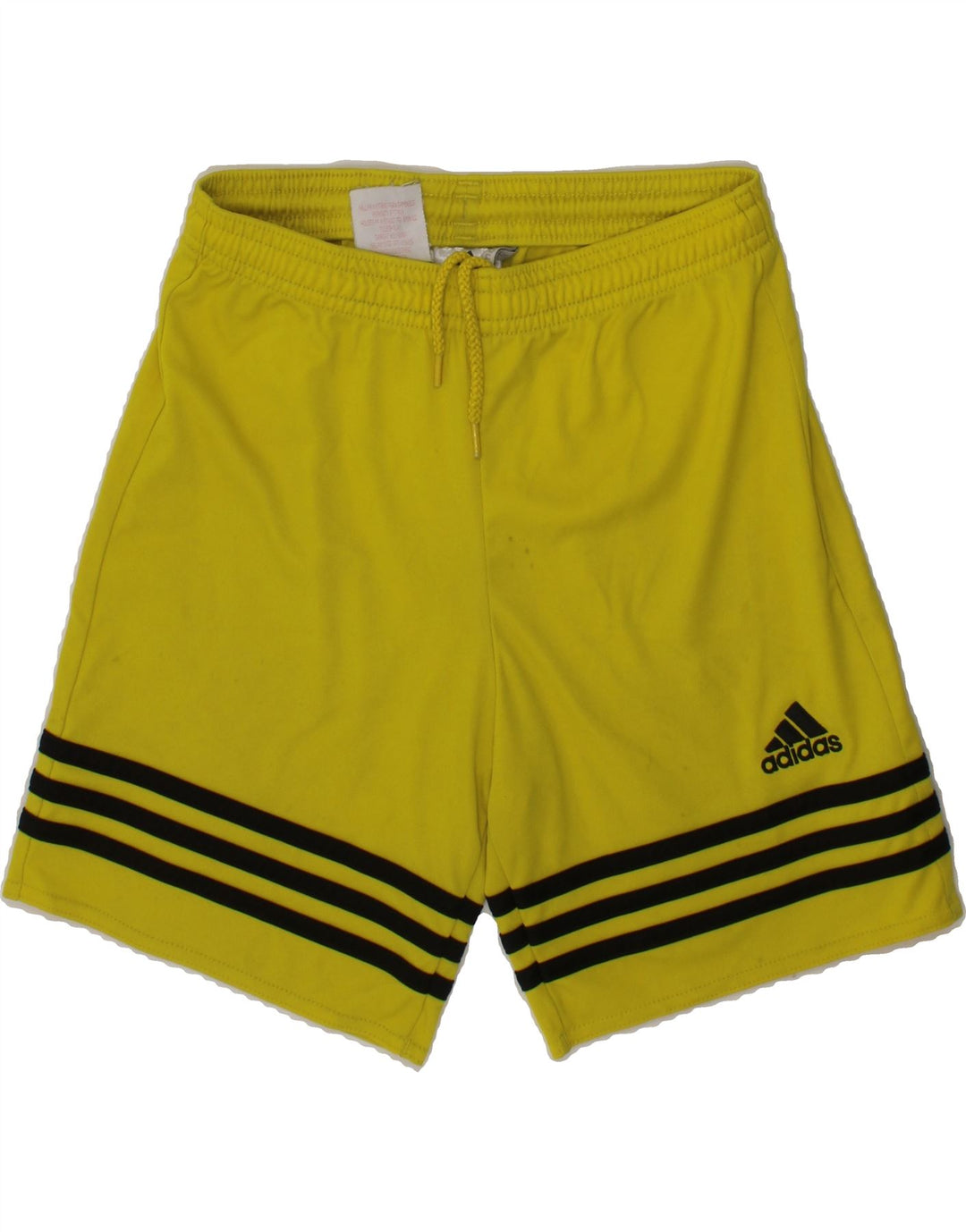ADIDAS Boys Climalite Sport Shorts 9-10 Years Medium  Yellow Polyester Vintage Adidas and Second-Hand Adidas from Messina Hembry 