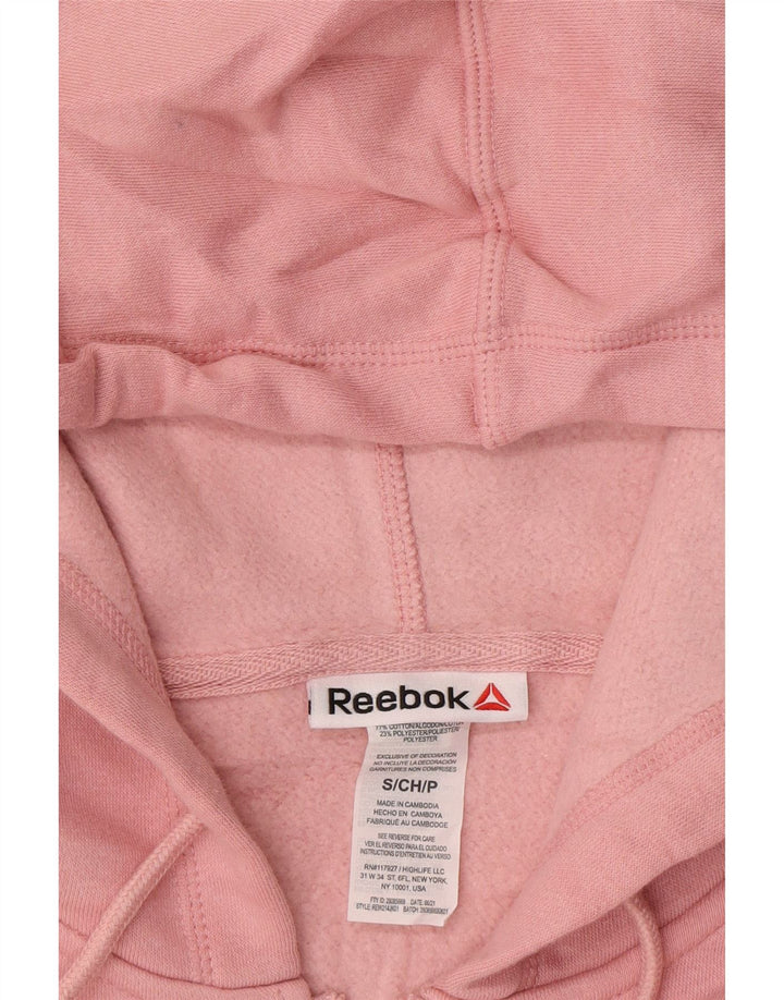 REEBOK Mens Zip Hoodie Sweater Small Pink Cotton Vintage Reebok and Second-Hand Reebok from Messina Hembry 