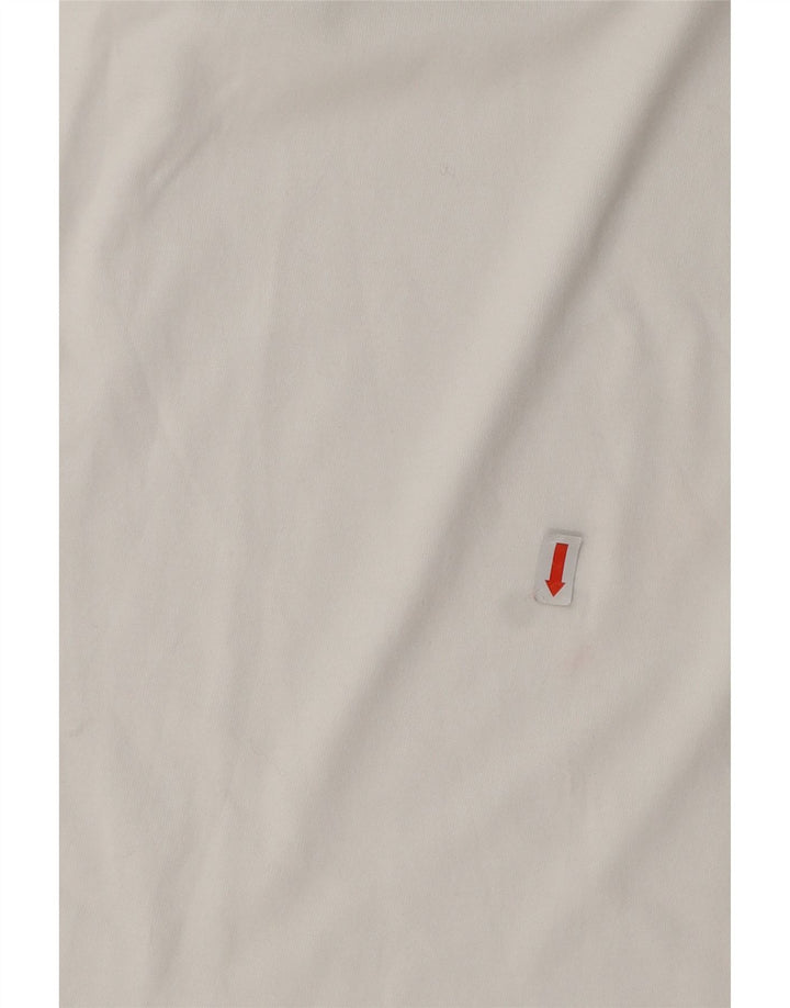 Męski T-shirt z grafiką ADIDAS, mały, biały, bawełniany