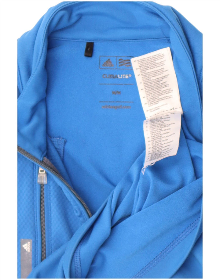 Adidas Męski dres Climalite Zip Neck Pullover Top Średni Niebieski Poliester