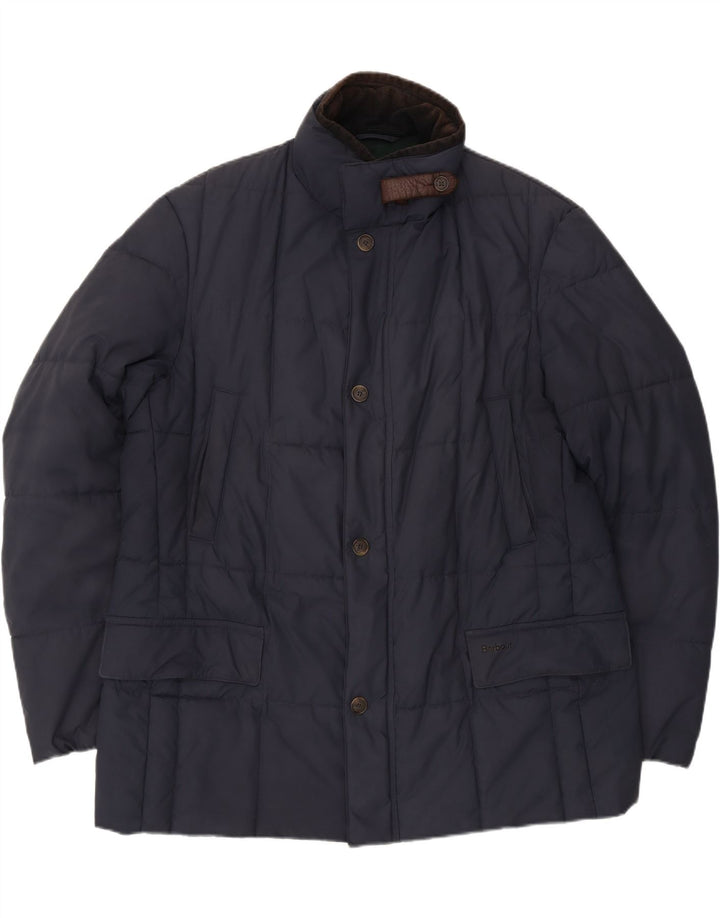 Męska ocieplana kurtka Barbour UK 42 XL, granatowa, poliester
