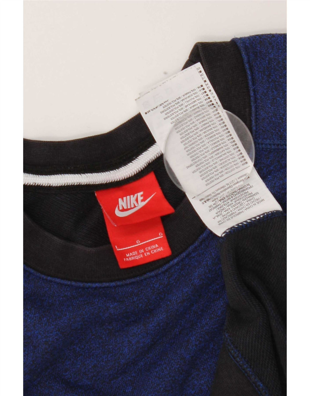 Męska bluza dresowa Nike, duża, niebieska, bawełniana z blokami kolorów