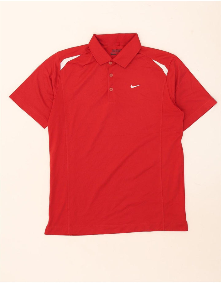 Męska koszulka polo Nike Dri Fit, poliester w kolorze średniej czerwieni