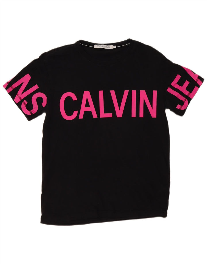 Męskie jeansy Calvin Klein Graphic, małe, czarne, bawełniane