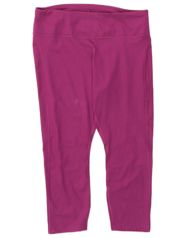 Damskie legginsy Nike Dri Fit Capri UK 18 XL, fioletowy poliester