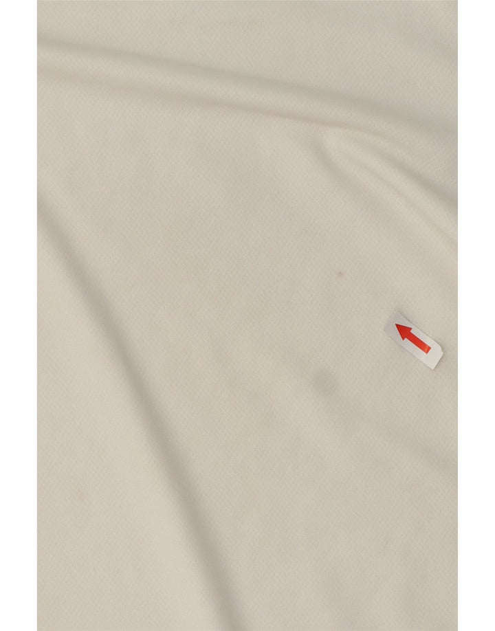 Adidas Męska koszulka Climalite Top, duża, biała, poliestrowa z blokami kolorów