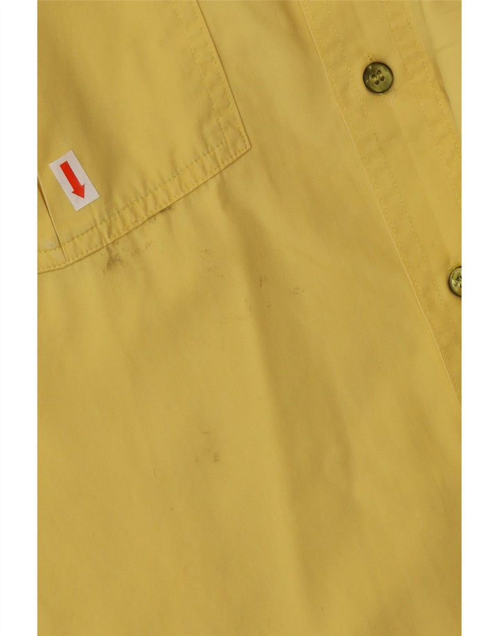 DORNBUSCH Mens Short Sleeve Shirt Size 43/44 XL Yellow Vintage Dornbusch and Second-Hand Dornbusch from Messina Hembry 