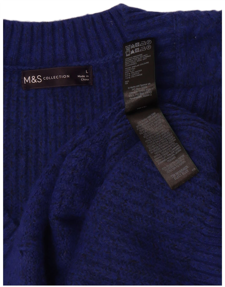 Marks & Spencer Damski podkoszulek z kamizelką UK 16, duży, niebieski poliester