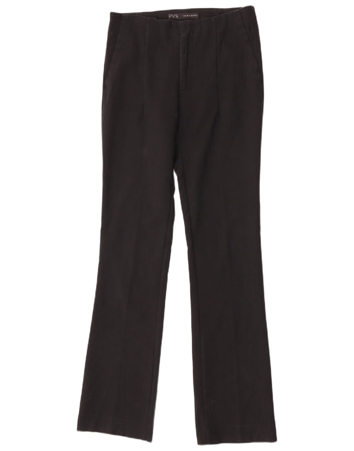 Spodnie damskie Zara Bootcut Chino, średnie W28 L32, czarne, bawełniane