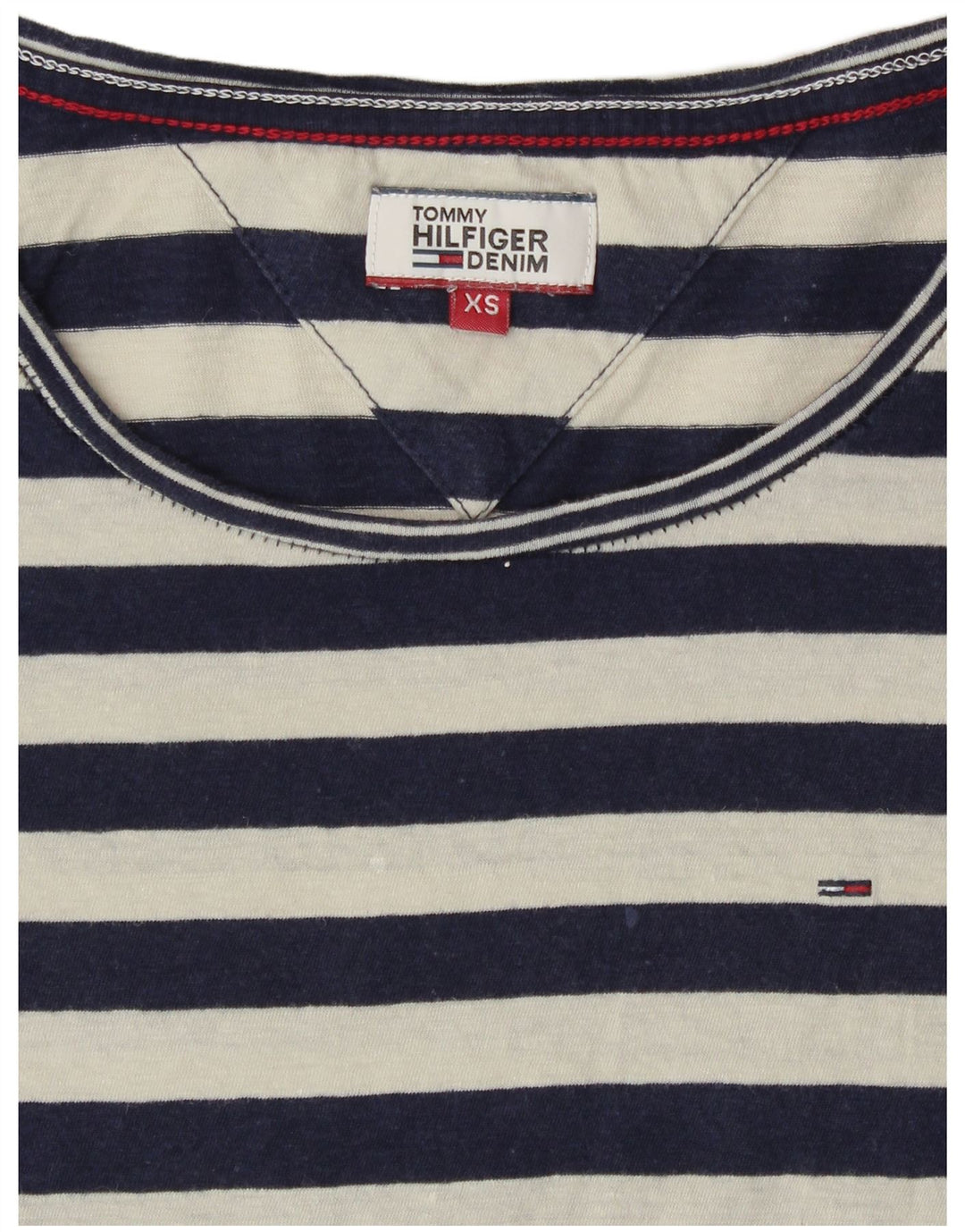 Damski top z długim rękawem Tommy Hilfiger UK 6 XS w granatowe paski